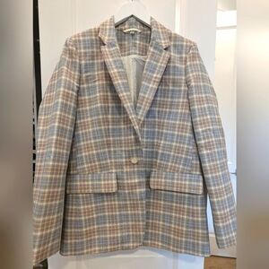 COS multi color plaid blazer